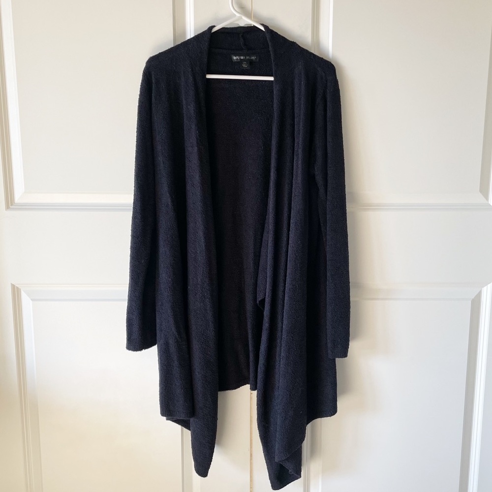 Barefoot Dreams Bamboo Cozychic Lite Calypso Black Cardigan Size L/XL
